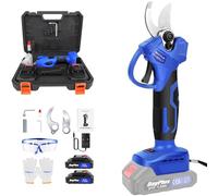 Coupe-branches sans fil 30 mm - 2 batteries - Moteur sans balais - 21 V - Sécateur à arbustes - Sécateur à arbustes - Sécateur à fruits