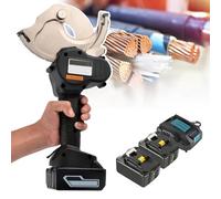 Coupe-CâBle à Cliquet électrique 18 V, sans fil, à ciseaux à engrenages, plage de coupe maximale 45/65/75 mm, alimenté par batterie avec 2 batteries rechargeables, 50 mm