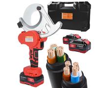 Coupe-câble à cliquet rechargeable, ciseaux de type engrenage en aluminium et cuivre avec affichage numérique LED, outil de coupe de fil électrique pour câble Cu/Al et câble blindé (95 m)
