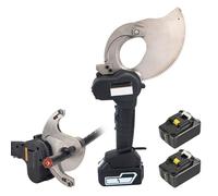 Coupe-câble à cliquet rechargeable - Outil de coupe de fil électrique sans fil avec tête de coupe en acier allié - Capacité de coupe de 50 mm - 2 piles incluses