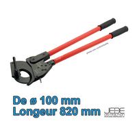 Coupe-câble démultiplié à cliquet Ø100 longeur 820 mm - CIMCO 120172