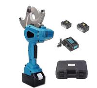 Coupe-câble hydraulique alimenté par piles, coupe-fil à cliquet électrique pour câble blindé, rechargeable avec 2 batteries