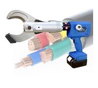 Coupe-câble hydraulique en acier allié, outil électrique avec 2 batteries amovibles, pour câbles Cu/Al et blindés