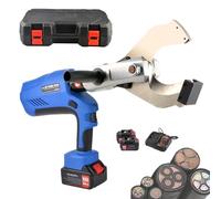 Coupe-câble hydraulique sans fil, outil de coupe de câble électrique pour câble en cuivre Al jusqu'à 120 mm, comprend 2 piles rechargeables