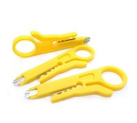 Coupe-câble Métallique, 5pcs Multifonction Jaune Fil Stripper Pince Portable Couper Coup de sertissage Câble de sertissage Maison Accessoires Accessoires Accessoires(3pcs Wire Stripper)