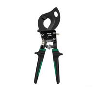 Coupe-câble robuste avec cliquet pour cuivre et aluminium, cisailles manuelles à une main avec construction en acier au carbone, finition noire pour les professionnels