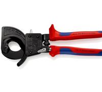 Knipex Coupe-câbles à cliquet en blister noire laquée avec poignées multimatières 250 mm, 95 31 250