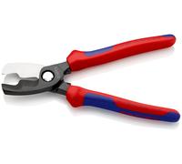 Coupe-câbles à double tranchants - 200 mm câble D20mm - sur carte, sous blister - KNIPEX - 95 12 200 SB