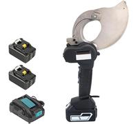 Coupe-câbles hydraulique sur Batterie, Coupe-Fil à cliquet pour câbles en Aluminium et cuivre avec tête en Acier allié trempé, inclut 2 Batteries Rechargeables et Un Chargeur pour Usage Industriel