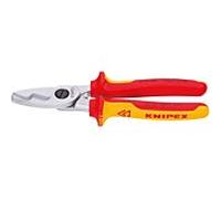 Coupe-câbles KNIPEX 9516200 Avec double tranchant, poignées multi-composants de 200 mm