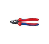 Coupe-câbles, tête brunie, poignées à gaine en plastique, Long. : 165 mm, Ø de la capacité de coupe 15 mm, Section du conducteur 50 mm²