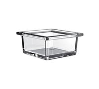 coupe carrée en verre emco liaison pour rampe, verre cristal transparent, plat,