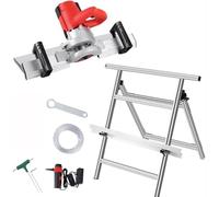 Coupe-carrelage électrique biseauté avec pompe et outils - Chanfreinage de précision 45° pour installation professionnelle de carrelage