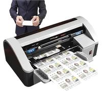 Coupe-cartes de visite automatique professionnel, machine de découpe électrique for cartes de visite, marge de coupe réglable de 5 à 15 mm, vitesse de 30 à 40 feuilles/min, for cartes de 90 x 54 mm