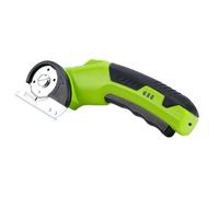 Coupe-carton, électrique, 4,2 V, sans fil - Cisaille électrique universelle - Avec batterie de 2000 mAh et 2 lames pour papier, carton, tapis, cuir, feutre