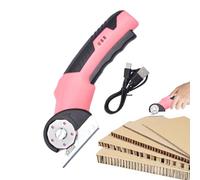 Coupe-carton - Outil rotatif de coupe avec verrouillage de sécurité et lumière LED | Ciseaux électriques portables pour tapis, garage, cuir, carton, cuisine, artisanat et