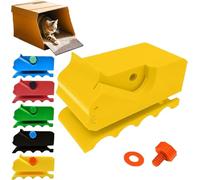 Coupe-carton pour chat imprimé 3D, robuste et facile à utiliser, petit et portable, machine à découper en carton, griffoir pour chat (jaune)