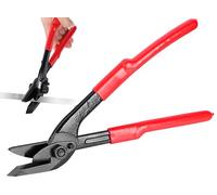 Coupe-cercle à lame large - Coupe-cercle de 30,5 cm pour feuillards en acier, fer et PET jusqu'à 3,2 cm de largeur et 1 cm d'épaisseur, acier au chrome-vanadium, outil de cerclage métallique robuste