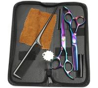 Coupe Cheveux+Amincissement Ciseaux Effiler Coiffure Coiffeur Salon Cisaille Set Multicolor