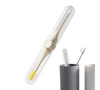 Coupe-cheveux nasal - Double lame compacte et portable - Tondeuse manuelle rotative à 360 degrés pour poils nasaux avec brosse douce, pour la préparation du maquillage, la salle de bain et les voyages
