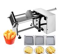 Coupe Chips Automatique à 3 Lames Machine à Pommes De Terre 60w En Acier Inoxydable Rendement 200-300 Kg/h Machine électrique Commerciale à Frites Pour Carottes Concombres
