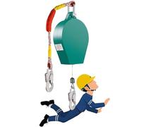 Coupe-chute rétractable Lifeline avec double système de freinage, câble en acier haute résistance pour une sécurité accrue dans les opérations d'escalade et de sauvetage d'incendie