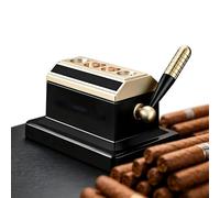 Coupe-cigare 4 en 1 V Cut & Guillotine, ciseaux à cigares de table classiques avec lames tranchantes en acier inoxydable, coupe-cigares de bureau pour calibre 50-60, pour père et amis