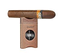 Coupe-cigare en forme de V avec lame en acier inoxydable argenté et support pour cigares (or rose)