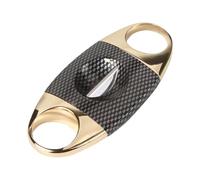 Coupe-cigare professionnel en acier inoxydable - Design double lame en gillotine, tranchant et durable - Idéal pour les cigares avec calibre 50-60 - Poignée ergonomique avec porte-clés (grille)