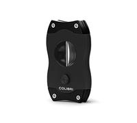 coupe cigares Colibri V-cut |Noir |Déclenchement lames à ressort|coupe v-cut profondeur 7 mm |jauge jusqu'à 60+ anneaux| Conception ergonomique