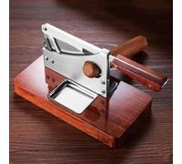 Coupe-cigares De Table, Coupe-cigares Guillotine Grand Diamètre, Coupe Nette Et Précise, Plateau À Cigares en Bois avec Doublure en Aluminium, Base Antidérapante pour La Maison, Le Bureau Ou Le
