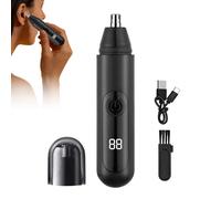 Coupe-cils nasal - Kit rechargeable avec écran numérique - Coupe-cheveux nasal sûr rechargeable - Pour sourcils, visage, soins, finition, retrait, maison, voyage, extérieur, voyage sur
