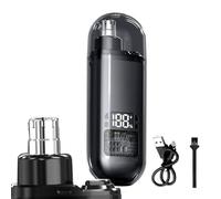Coupe-cils nasaux - Coupe-cheveux pour nez | Tondeuse électrique pour nez et oreilles avec affichage numérique | Kit d'outils de rasoir étanche sans fil pour les soins du visage des sourcils et