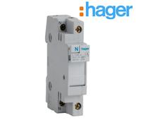 Coupe-circuit 1P+N 20A 400V domestique 1M - HAGER L12601