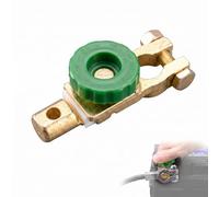 Coupe Circuit Batterie 12V 24V, Interrupteur de Déconnexion Rapide avec Bouton Vert 17mm pour Voiture, Camion, Bateau et Moto, Isolateur de Batterie Anti-Décharge et Protection Contre le Vol