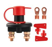 Coupe Circuit Batterie 12V/24V, Isolateur Interrupteur avec Clés Amovibles | Interrupteur de Déconnexion de Batterie avec 2 Cosses à Anneau 200A & Couvercle Étanche, Coupure Rapide, pour Voiture Camion