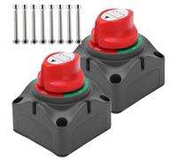 Coupe Circuit Batteriez,2 Pièces 12V 24 48V Interrupteur Isolateur De Batterie,Interrupteur D'isolateur De Batterie,Isolateur Interrupteur De Batterie Pour Voitures,Camping-Cars,Camions,Bateaux,Yachts