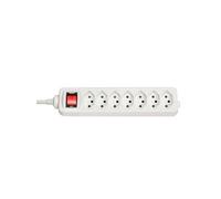 - Coupe-circuit - CA 250 V - 2300 watt - connecteurs de sortie : 7 - 1.4 m cordon - Suisse - blanc
