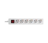 - Coupe-circuit - CA 250 V - 3500 Watt - connecteurs de sortie : 6 - 1.4 m cordon - blanc