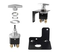 Coupe-Circuit de batterie robuste 12V, déconnecteur, isolateur, interrupteur de mise à mort de batterie avec trou de serrure for accessoires de camping-car RV(B)