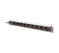 - Coupe-circuit (rack-montable) - profil en aluminium et fusible - CA 250 V - 2500 Wh - entrï¿½e : IEC C14 - connecteurs de sortie : 9 (power CEE 7/7)