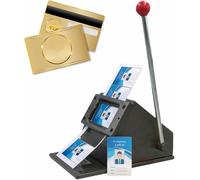 Coupe-coins manuel robuste cartes didentité et photos, matrice 8,6 x 5,4 cm, perforatrice ronde papier PVC