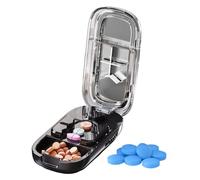 Coupe Comprimé Avec Guide Centrage - La Manipulation Des Médicaments | Accessoire Maison Pour Médicaments Et Voyage, Technologie Coupe Nette Avec Compartiment Réglable Et Prise Ergonomique. Conc