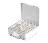 Coupe-Comprimé Compact - Boîtier de Voyage avec Découpeur et Compartiment de Stockage | Distributeur Sécurisé de Médicaments pour Usage Quotidien - Idéal pour Famille, Amis et Grands-Mères