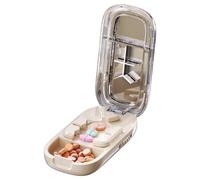 Coupe-comprimé Compact - Outil Portable pour Découper les Médicaments,Étui de Découpe Quotidien pour Adultes Infirmiers Maison École Bureau Hôpital Voyage