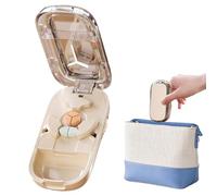 Coupe-Comprimé,Coupe pour Petits et Grands Comprimés - Boîte à Médicaments avec Broyeur Organisateur pour Voyage Sac à Main Sénior Animaux de Compagnie