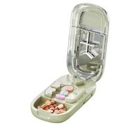 Coupe Comprimé - Distributeur Portable de Comprimés | Organisateur Hebdomadaire de Coupe de Comprimés pour Maison Bureau Voyage Hôpital École Camping Travail Infirmières Adultes Personnes Âgées