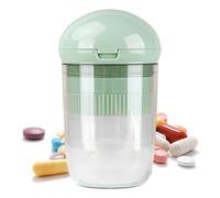 Coupe-comprimés avec boîte à médicaments - coupe-pilule et boîte de rangement, distributeur compact de séparation de médicaments pour déplacements, vacances, le trekking, la randonnée et b