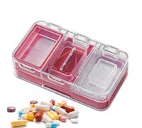 Coupe-comprimés - Diviseur de médecine à double couche, portable pour médecine hebdomadaire et journalière, coupe-comprimés pour adultes, voyage, travail, infirmières, camping, école,