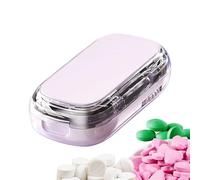 Coupe-Comprimés | Organisateur Portable pour Couper les Médicaments - Étui de Découpe Quotidien pour Adultes Infirmiers Maison École Bureau Hôpital Voyage